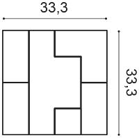 *HS*W103 CUBI  - élément décoratif pour former des motifs et des combinaisons - 33,3x33,3x2,5cm (L x l x h)
