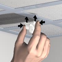 Kit Pince suspension pour faux plafond avec fils 50 cm (central)