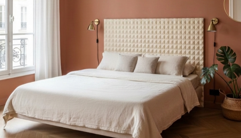 Panneau mural 3D tête de lit : la tendance déco qui transforme la chambre