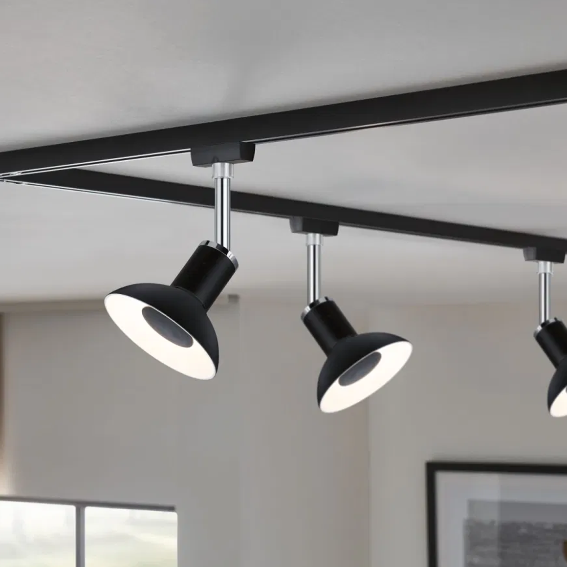 LED Reflector 4.9 W Matt Black GU10 Warm White - 3-Step Dimmable