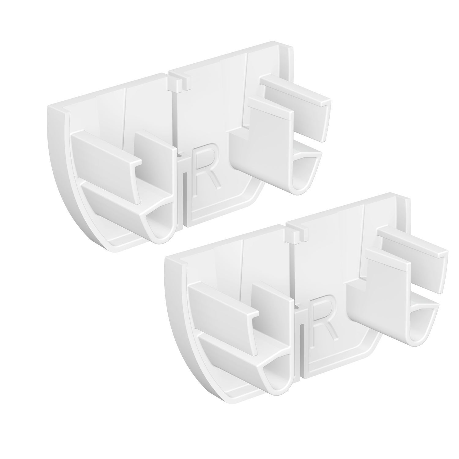 Paquete de 4 tapas de extremo de riel con sistema de clic - Accesorio para riel de cuadros Artiteq