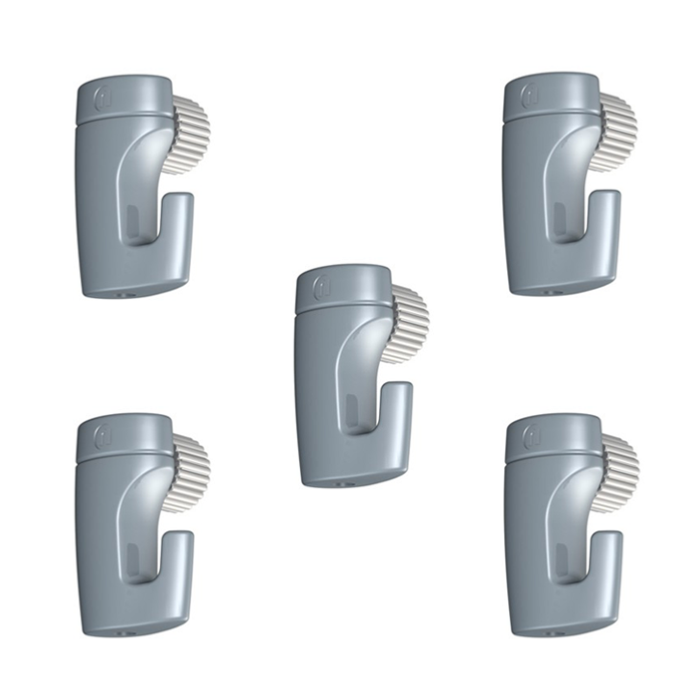 Pack de 5 crochets réglables à vis H50 pour tableau - 5kg - 2 mm - Accessoire Cimaise Newly