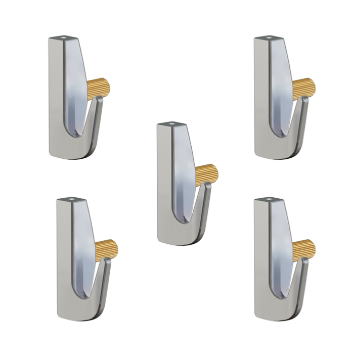 Pack 5 crochets à tableau réglables à vis 7 kg 2 mm - Accessoire Cimaise Artiteq*