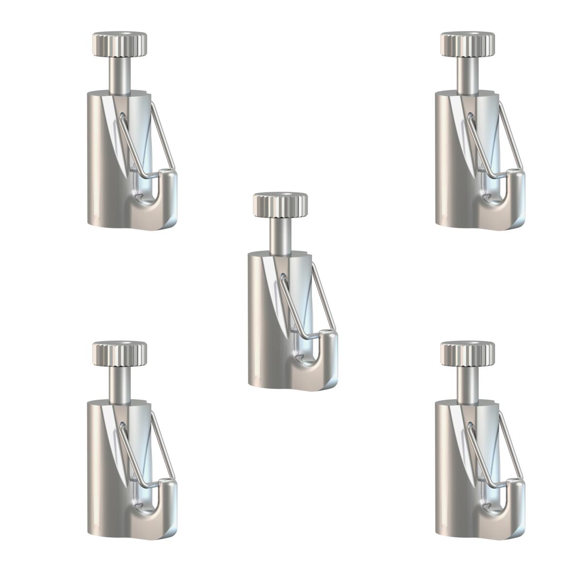 Pack 5 crochets tableau auto-bloquants 15 kg lock 2 mm - Accrochage Tableau Artiteq