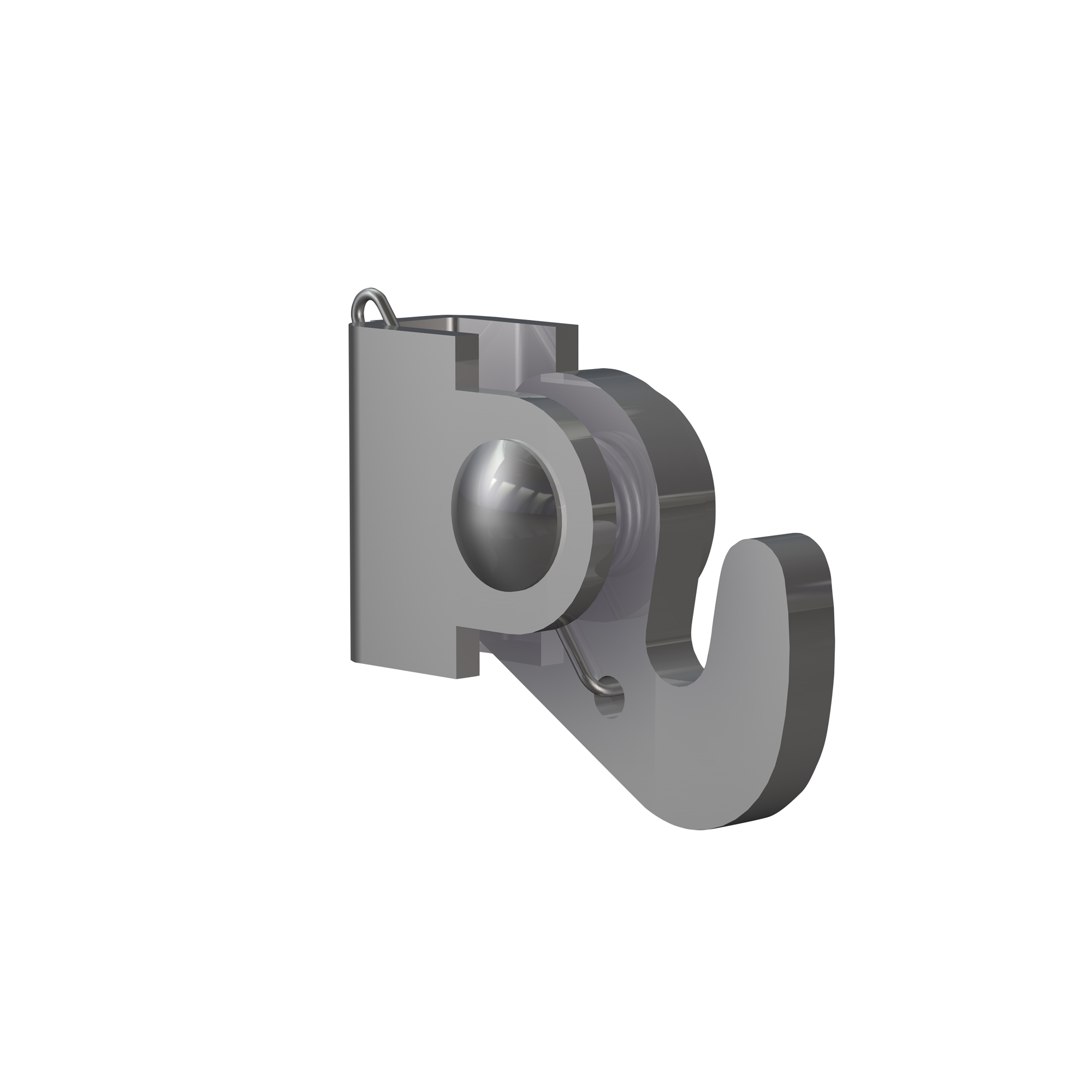Paquete de 5 ganchos autoblocantes para cuadros de 40 kg y 4 x 4 mm - Accesorio para riel de cuadros Artiteq