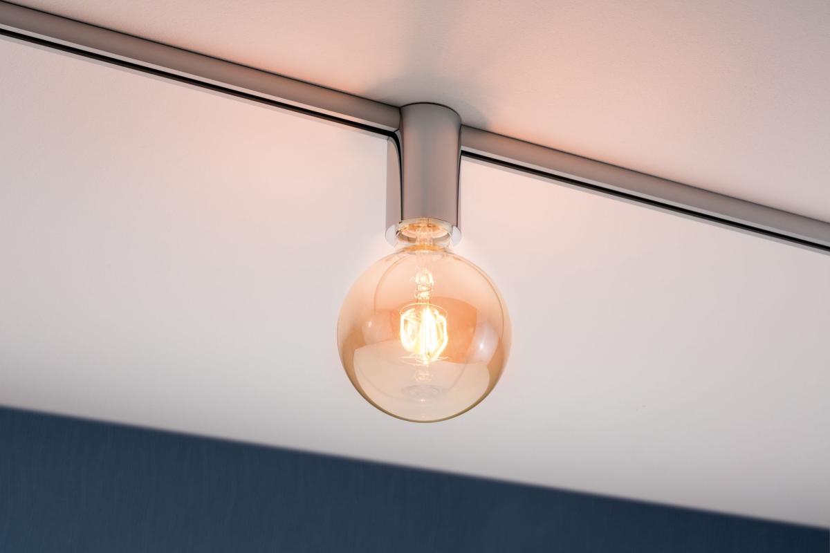 Spot plafond URail Socket Chrome Paulmann - Eclairage Tableau sur Rail Plafond