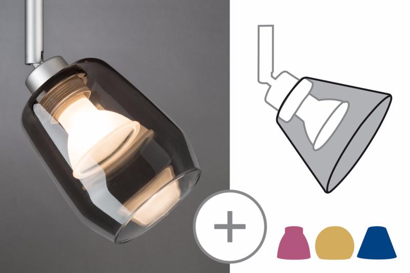 Abat Jour Vento Verre Fumé Paulmann - Eclairage Tableau sur Rail