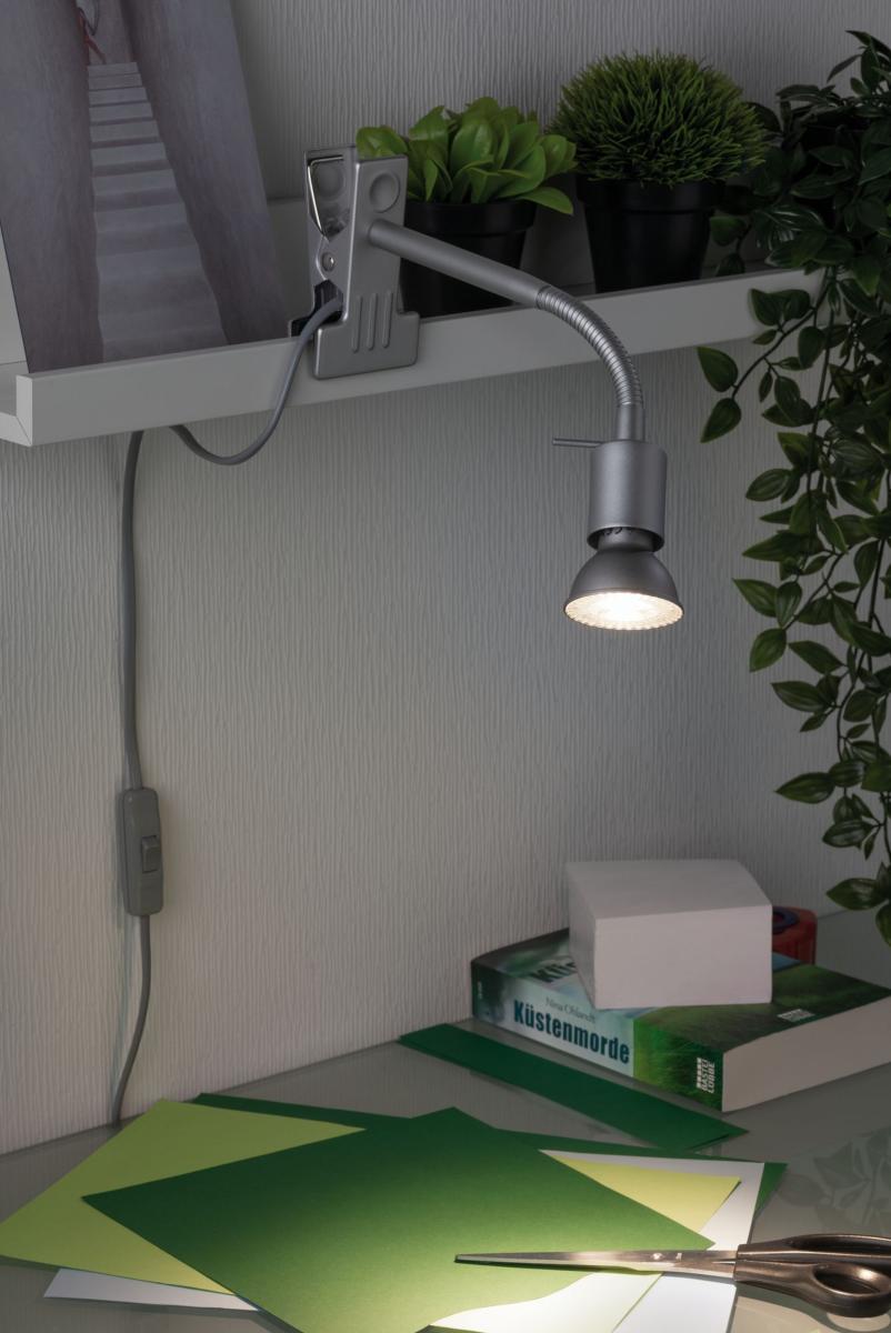 Spot à pince Finja GU10 max 6,5 W Chrome