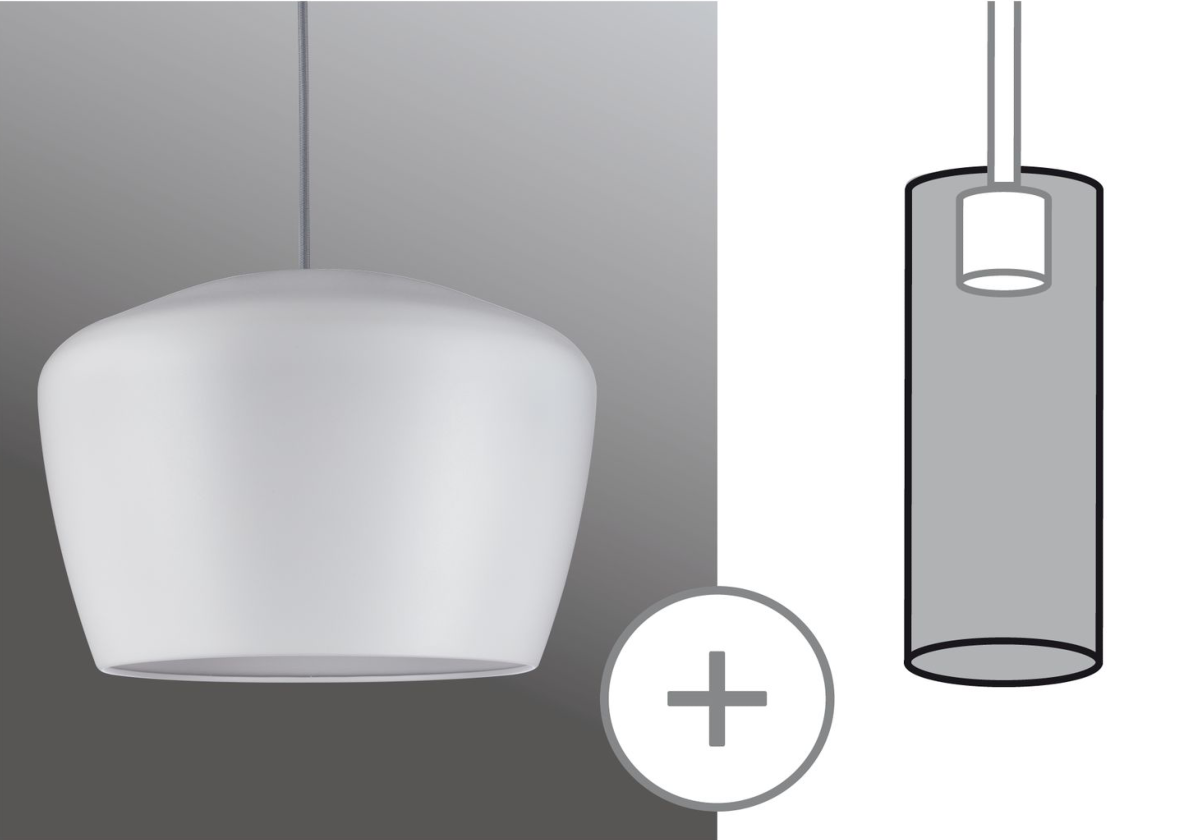 Abat Jour Shade Pom blanc Métal Paulmann - Eclairage sur Rail suspension