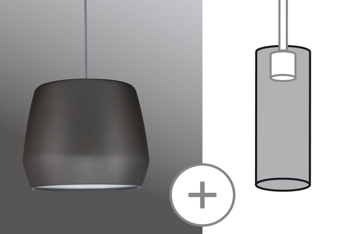 Abat jour Shade Pirm - Gris dépoli - Paulmann