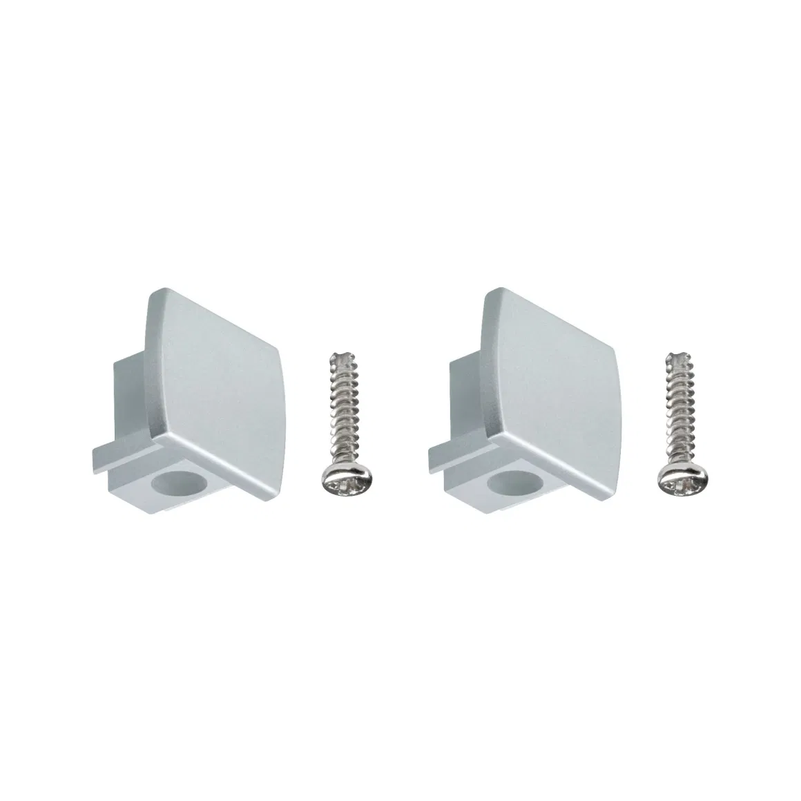 URail Connector 2-Pack Ends - Matt Chrome Paulmann