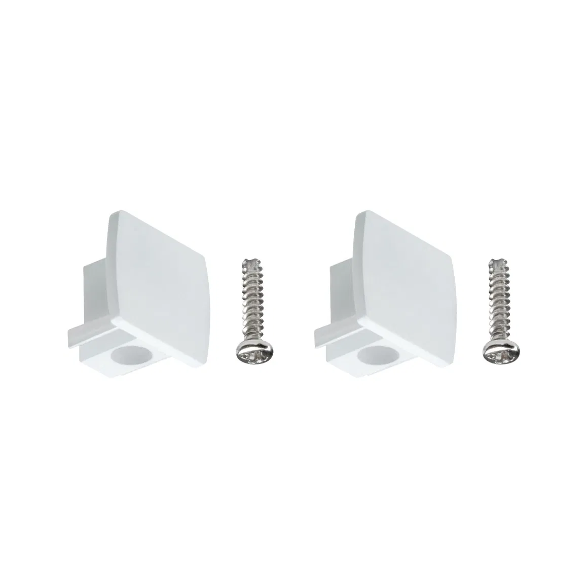 URail Connector 2-Pack Ends - Matt Chrome Paulmann