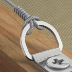 Pack 20 attaches à visser - 1 trou boucle en D - cadre léger - Artiteq