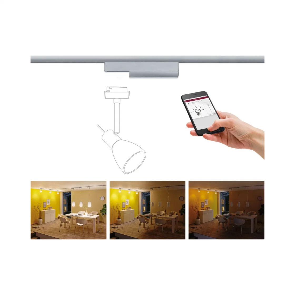 URail Adaptateur de rail Smart Home Zigbee On/Off/Dimm - Paulmann