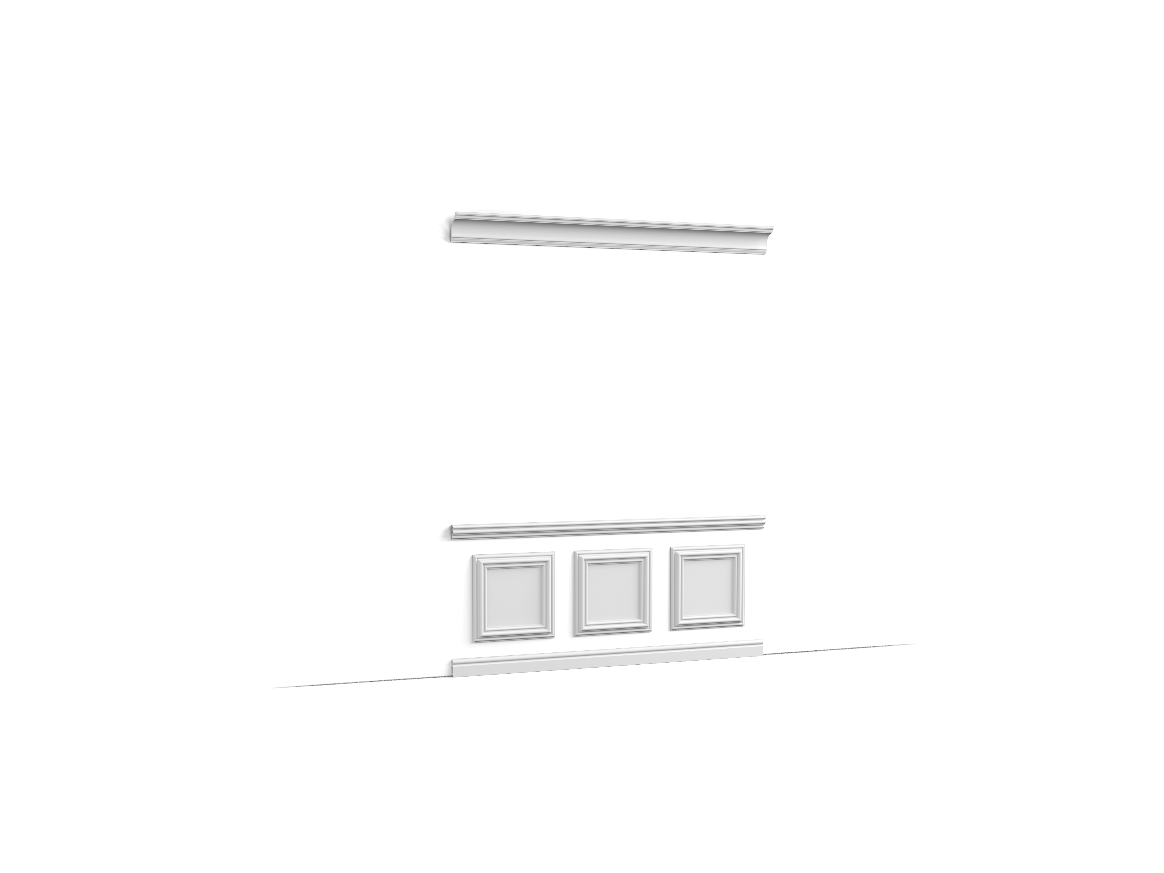 Kit de décoration Autoire Orac N°3 - Corniche + cimaise + encadrement + plinthe sur 2 mètres