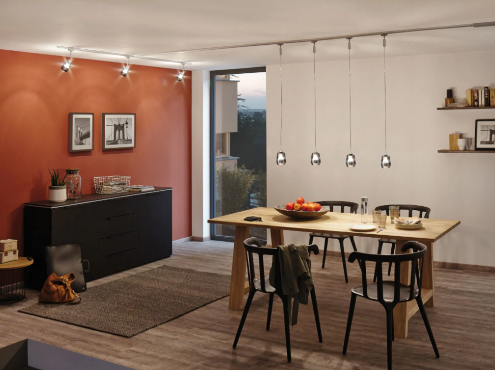 Pantalla de cristal ahumado Paulmann Vento - Iluminación de cuadros sobre riel