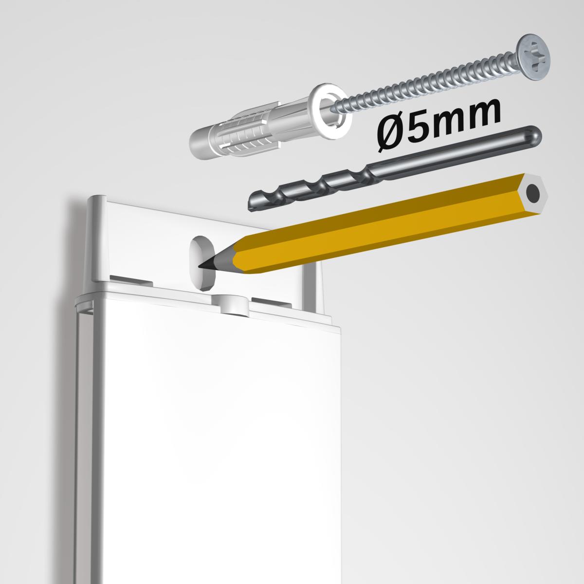 Card Rail pour suspendre photo, dessin, feuilles de présentation - Artiteq