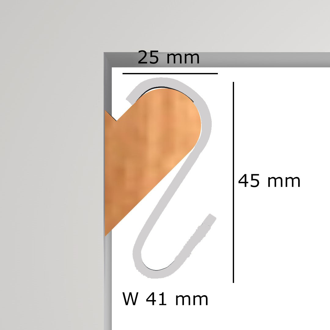 Pack 5 crochets galerie pour corniche 20 mm - Accrochage Tableau Artiteq