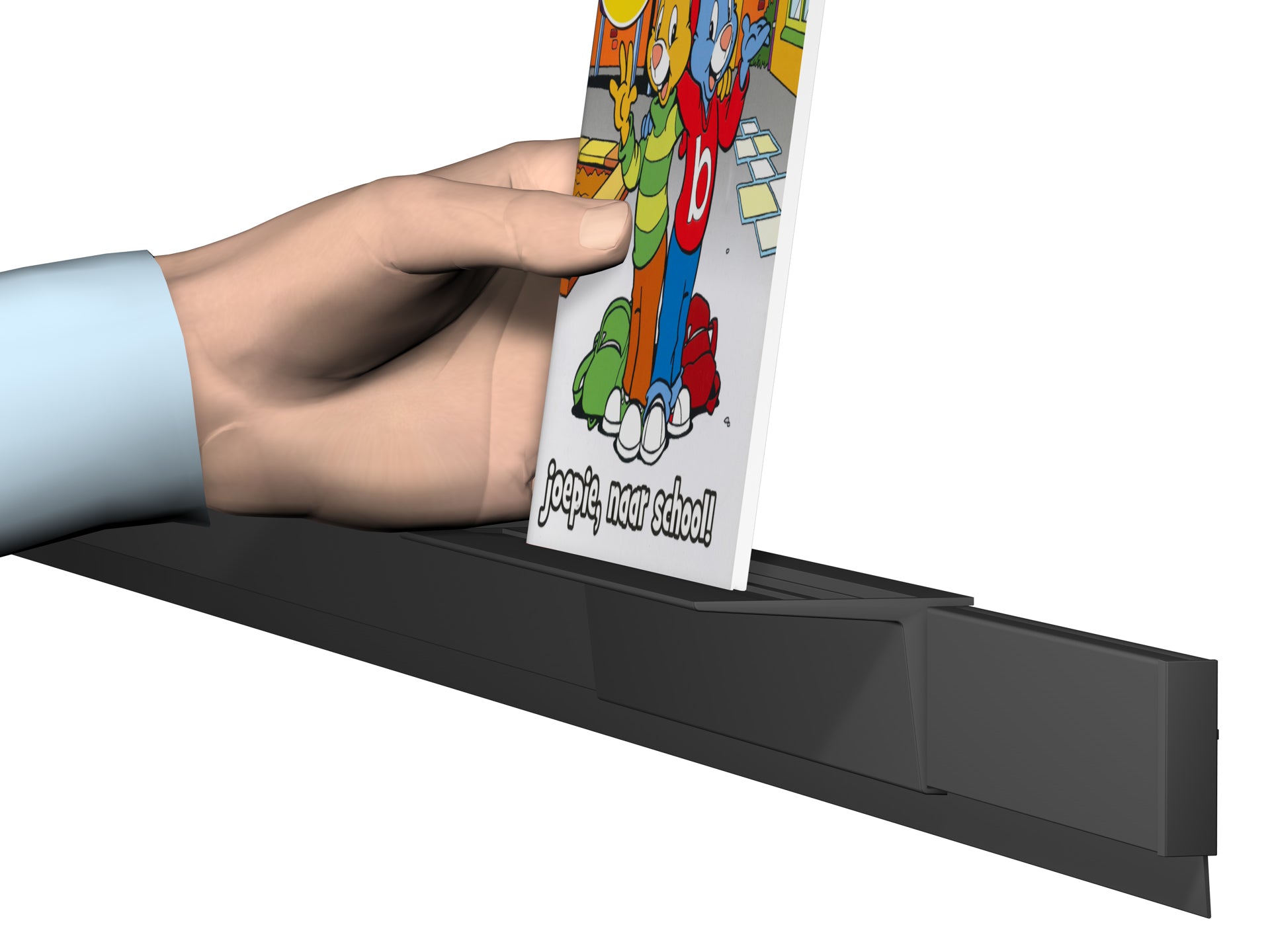 Tablette à clipser pour Info Rail Noir - Support-Clip - Artiteq