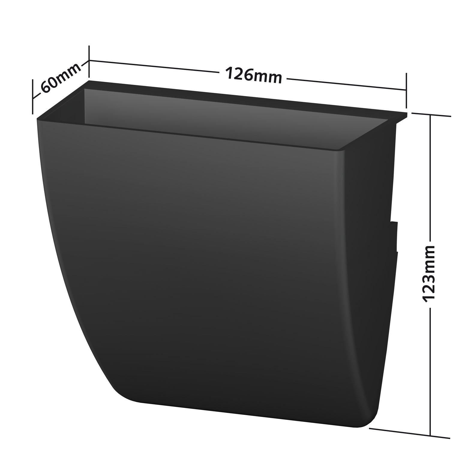 Pôt à crayon clipsable pour Info Rail noir - Storage clip - Artiteq