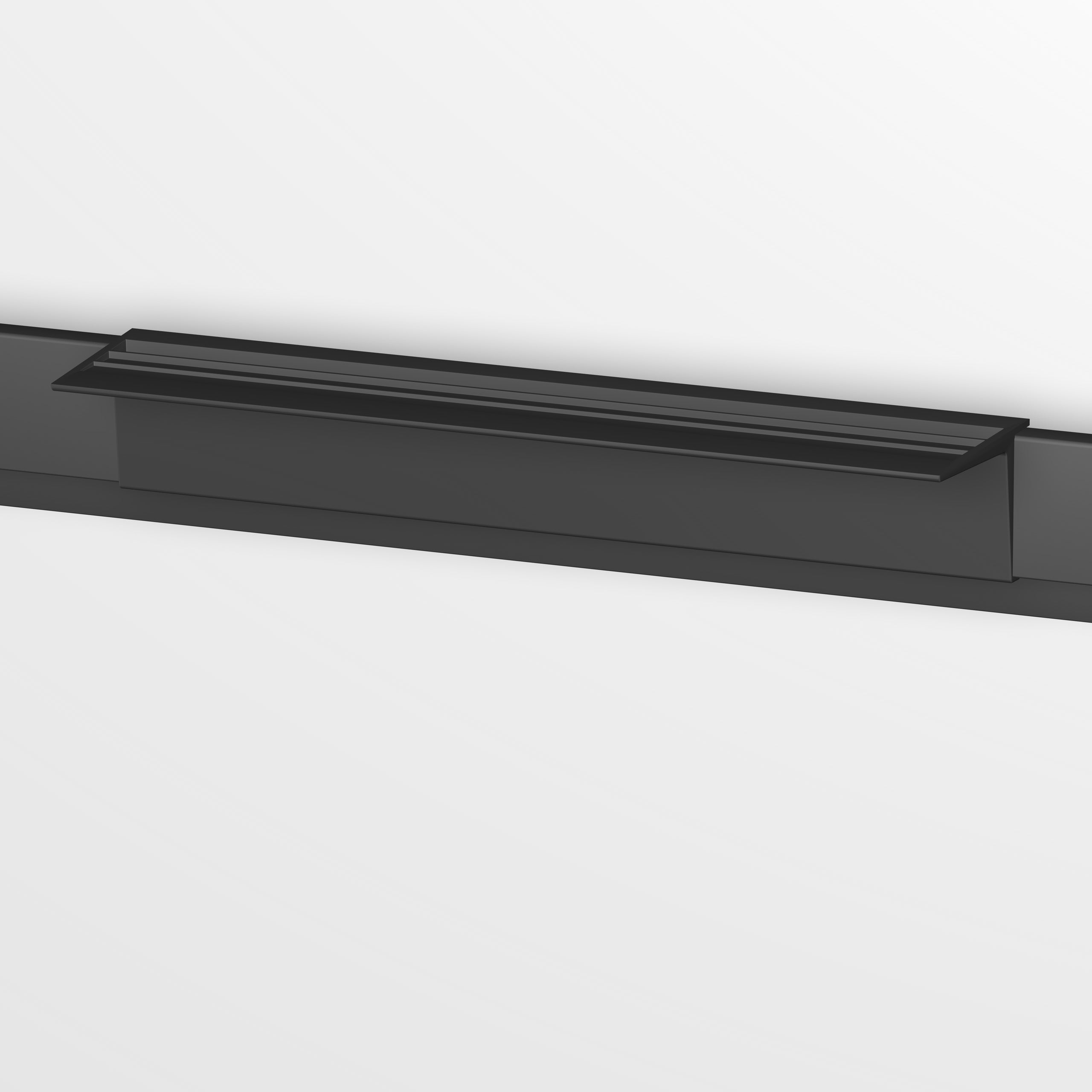 Tablette à clipser pour Info Rail Noir - Support-Clip - Artiteq