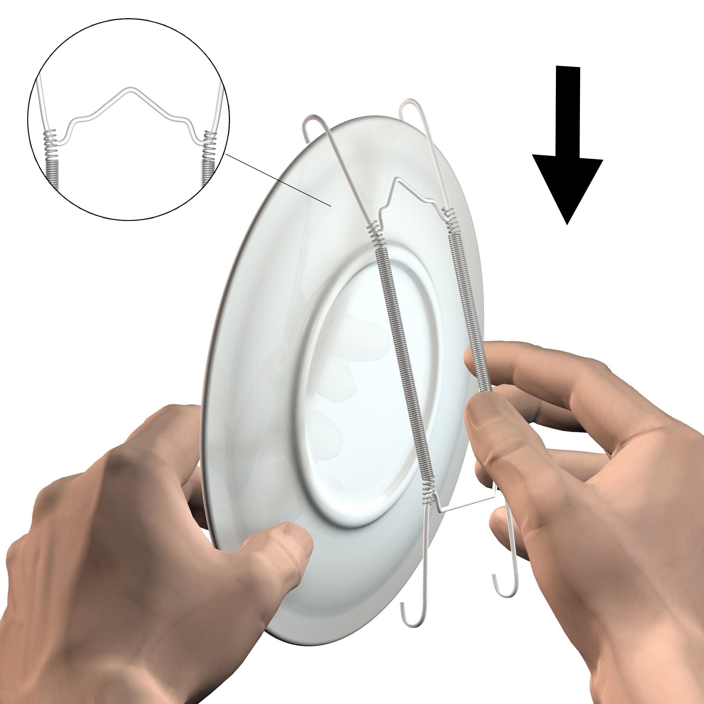 Crochet porte assiette 18 -25 cm - accrochage assiette au mur