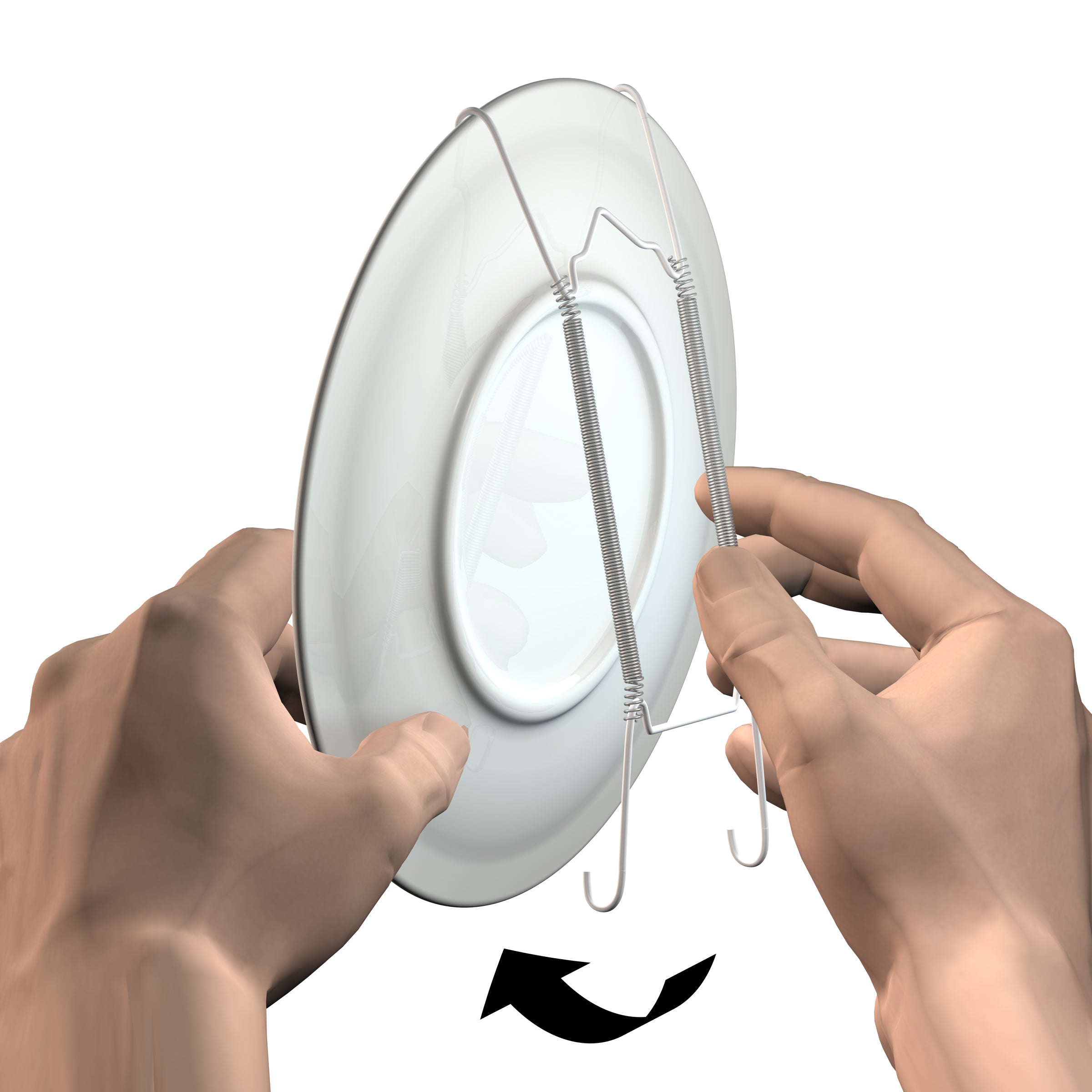 Crochet porte assiette 18 -25 cm - accrochage assiette au mur