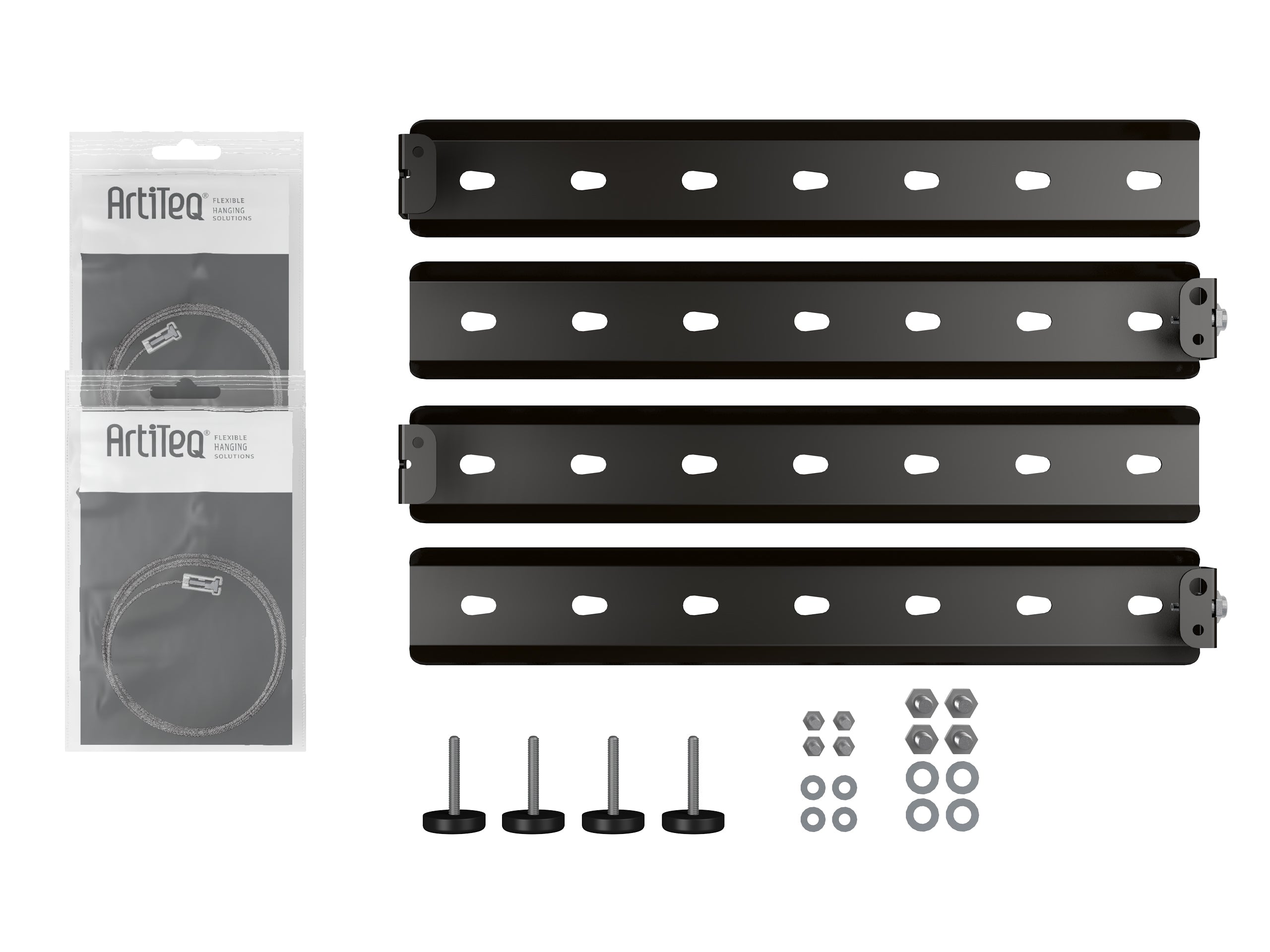 Kit de suspension Flex pour écran - Fixation TV sans perçage pour cimaise