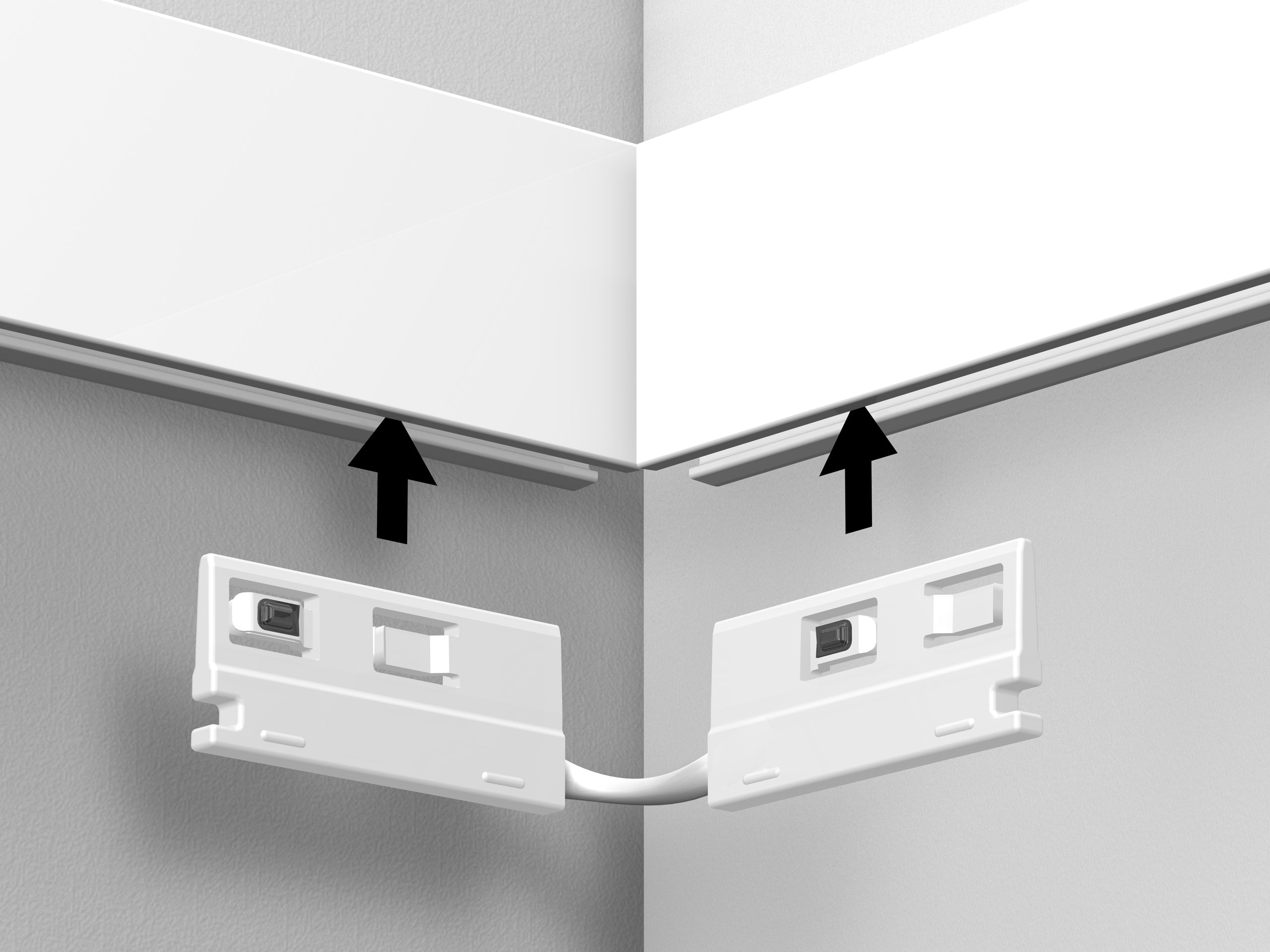 Connecteur électrique flexible d'angle Illume Duo Rail - Accrochage et éclairage tableau