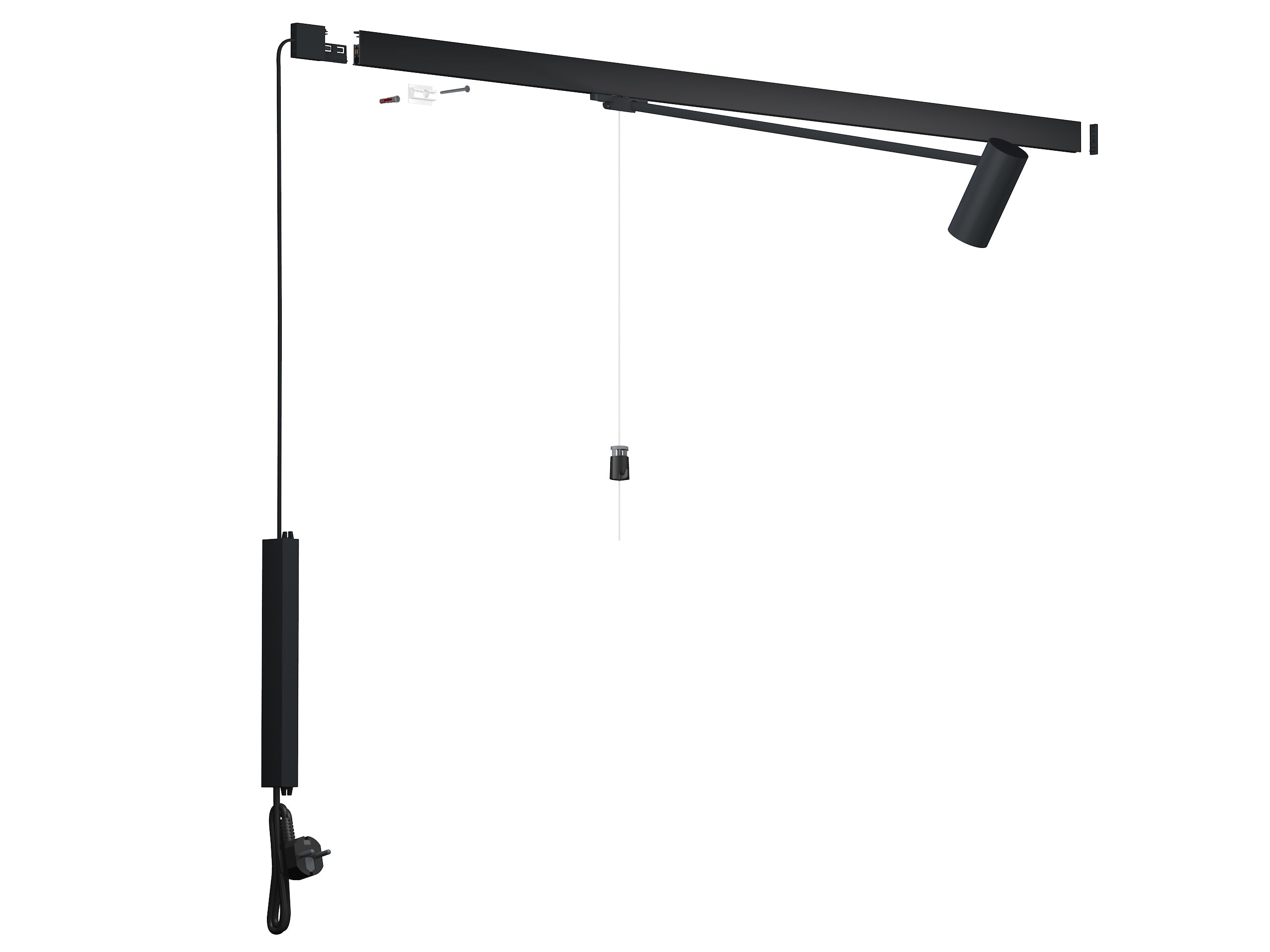 Connecteur d'alimentation sur le haut Illume Duo Rail 300 cm- Accrochage éclairage