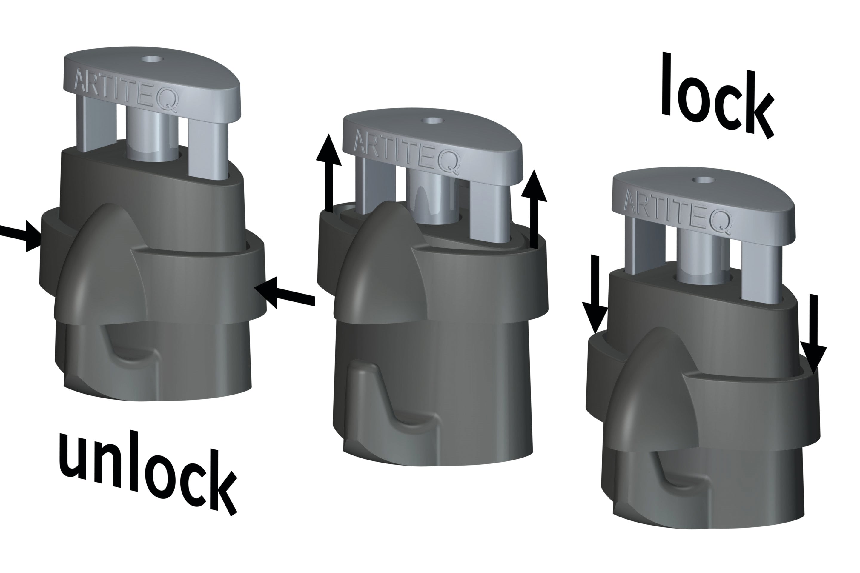 Pack de 5 ganchos Micro Grip Lock de 2 mm, autoblocantes, 20 kg - Colgador para cuadros Artiteq