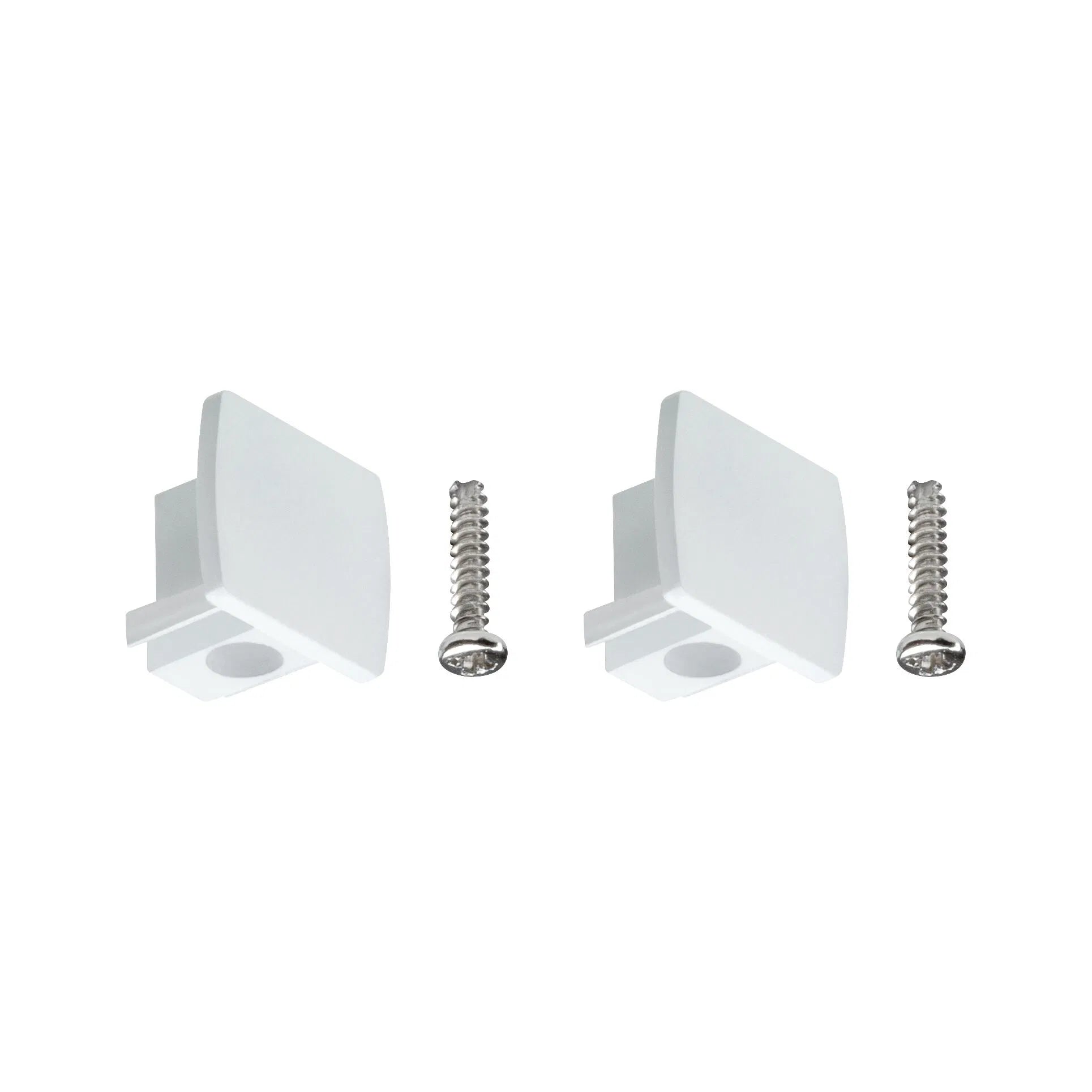 Pack of 2 URail End Caps - White Paulmann