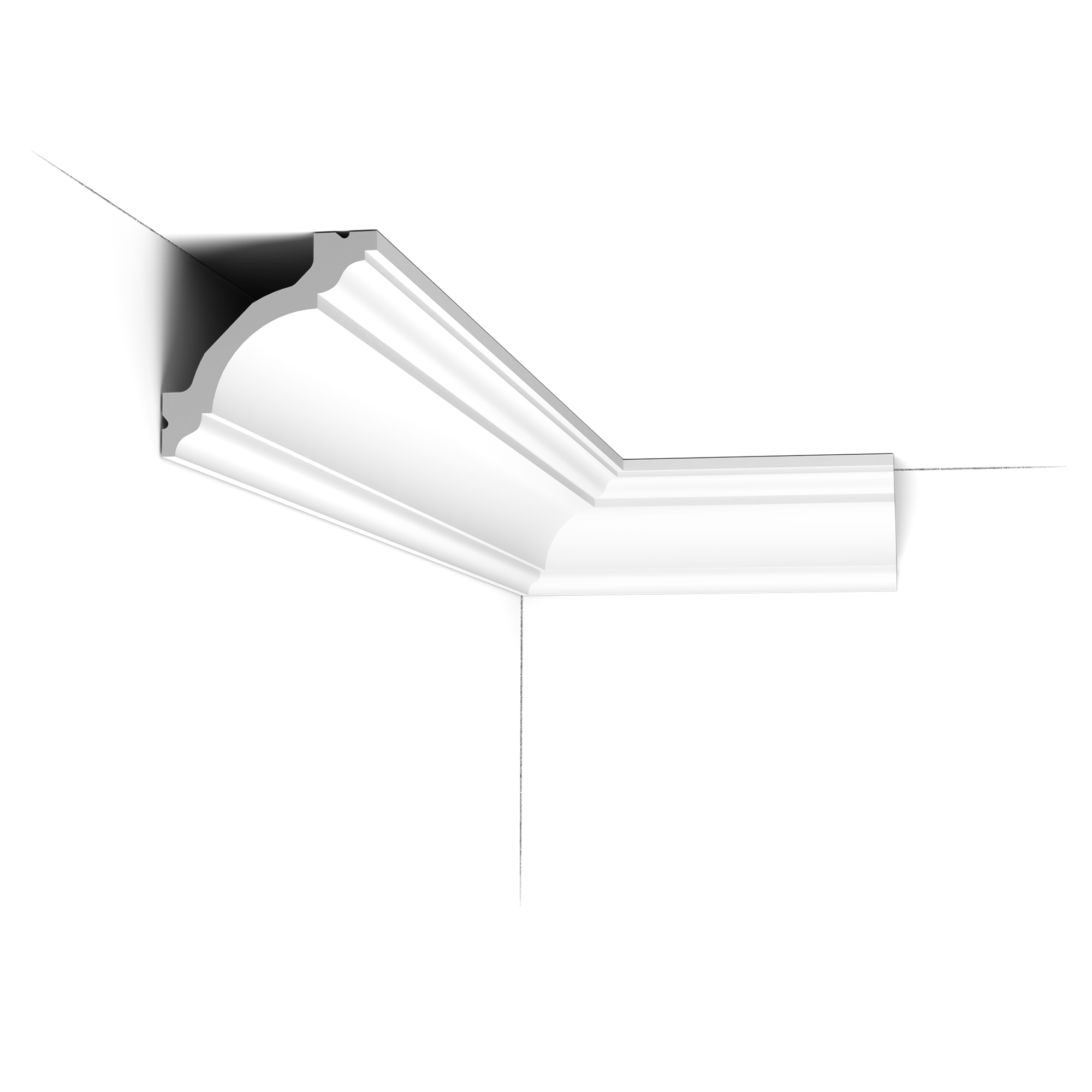 C213 " Cabossée" Corniche plafond Orac Decor- 8x8x200cm (h x p x L) - moulure décorative polyuréthane