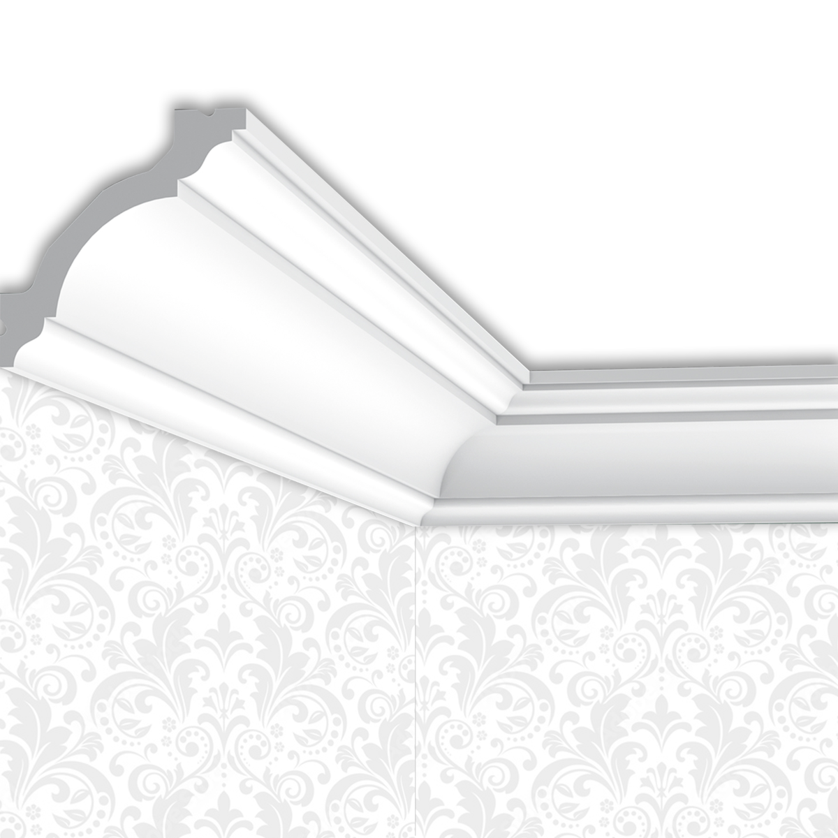 Corniche plafond Cimaises et plus C01 - 8x8x200cm (h x p x L) - moulure décorative polyuréthane