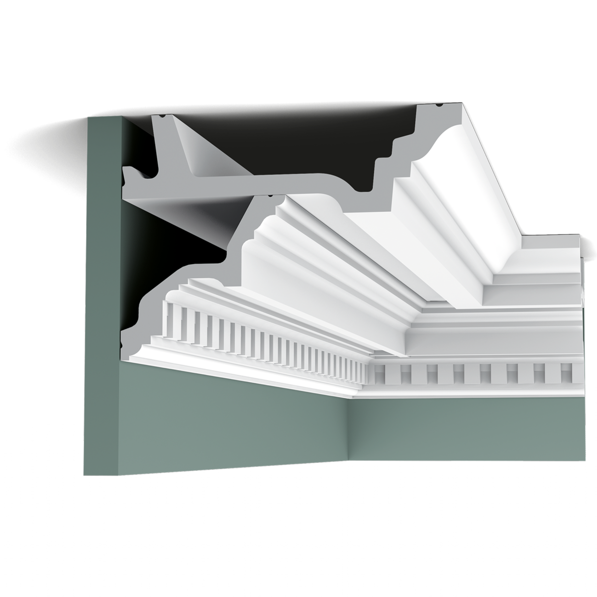 C305 Corniche plafond Orac Decor - 4,5x15,5x200cm (h x p x L) - moulure décorative polyuréthane