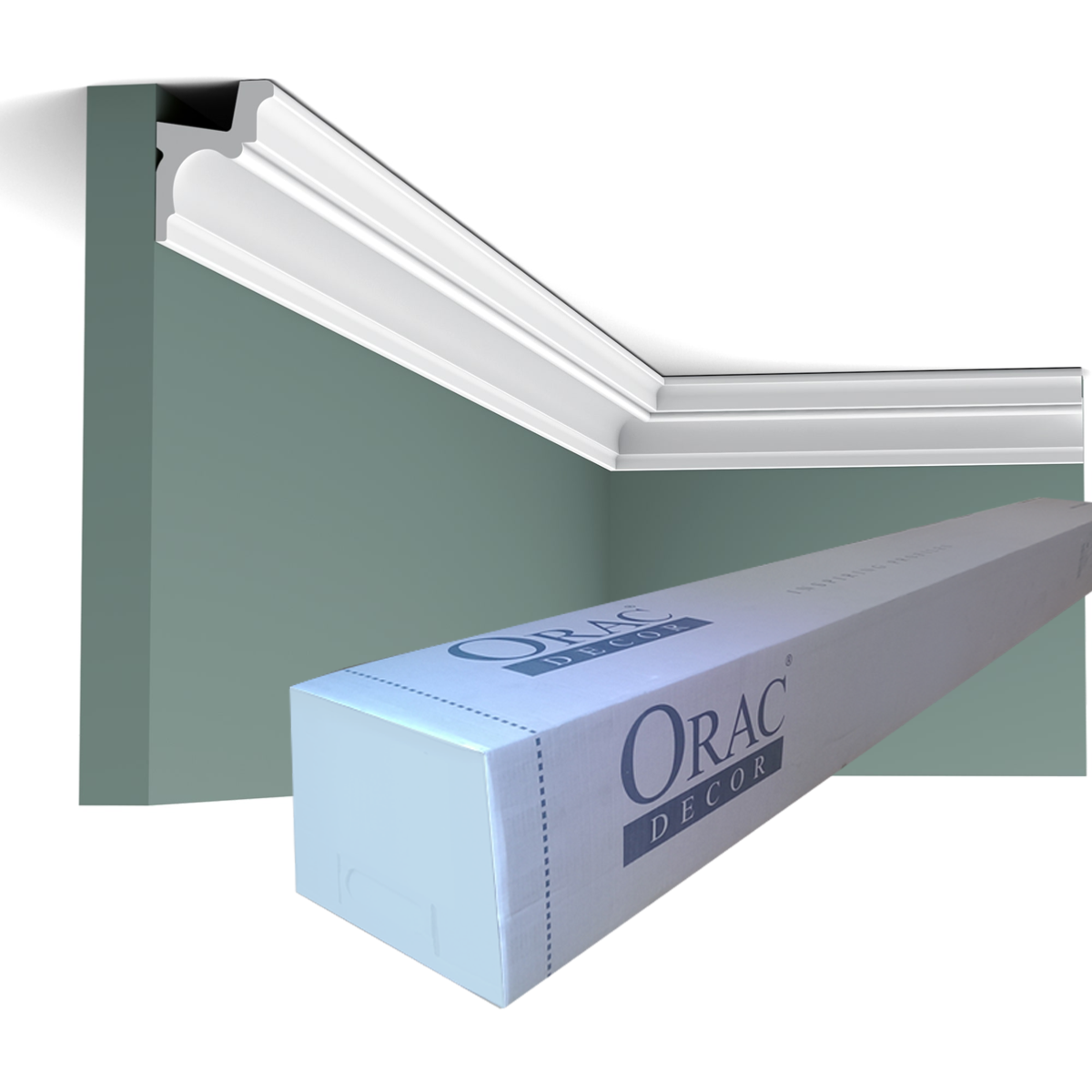 C323 AUTOIRE corniche pour éclairage indirect Orac Decor - 5,5x4,2x200cm (h x p x L) - moulure décorative polyuréthane