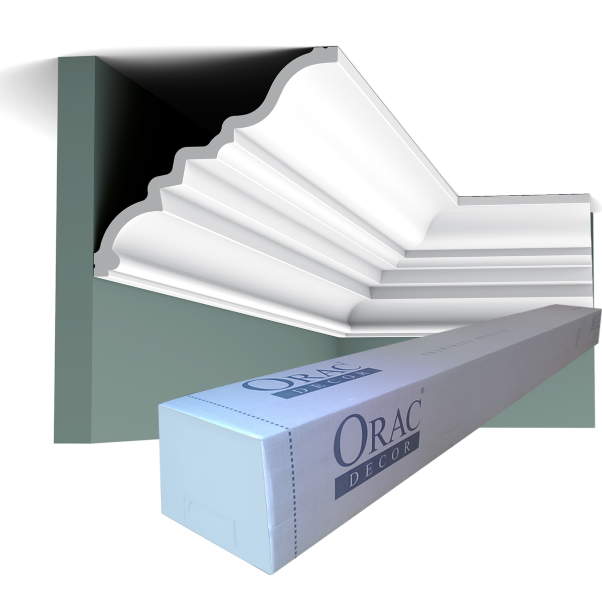 C327 MANOIR corniche plafond Orac Decor - 15,9x14,3x200cm (h x p x L) - moulure décorative polyuréthane