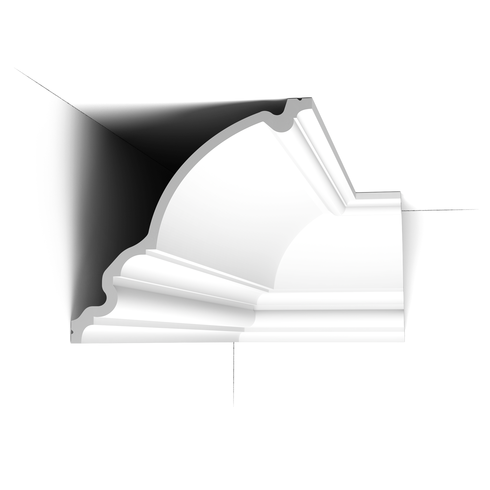 Cornisa de techo de poliuretano C336 Orac Decor Luxxus - 27 x 26 x 200 cm (alto x ancho) - moldura decorativa