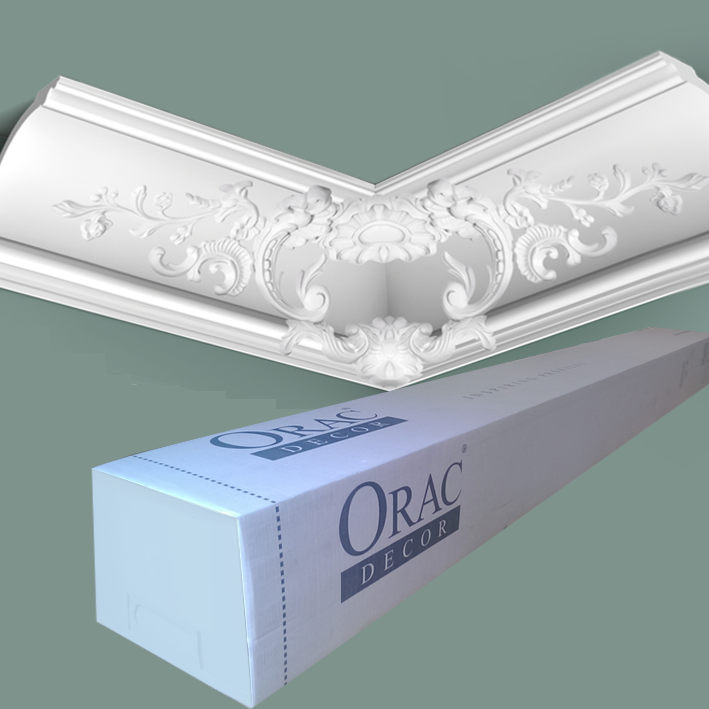 C338B Corniche plafond polyuréthane Orac Decor Luxxus - 18x18x200cm (h x p x L) - moulure décorative