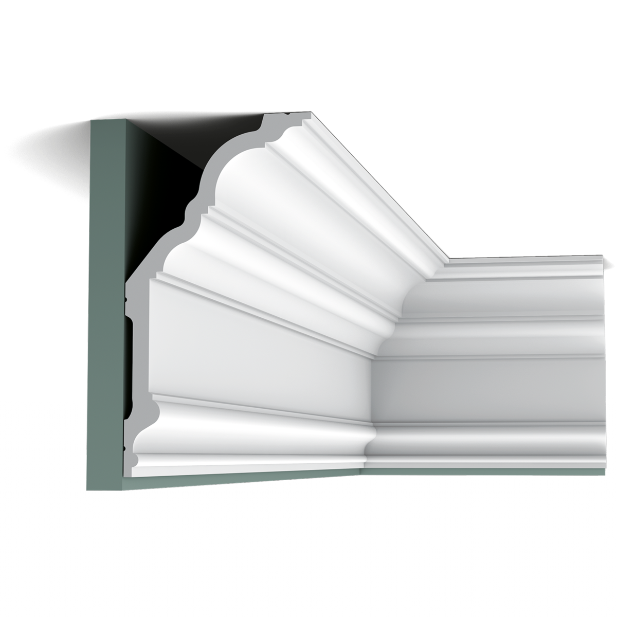 C340 Corniche plafond polyuréthane Orac Decor Luxxus - 25,5x13.5x200cm (h x p x L)- moulure décorative