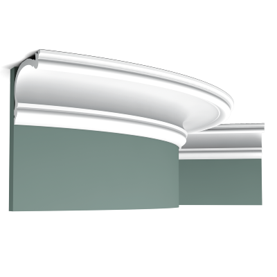 C341 HERITAGE Corniche cache tringle à rideau Orac Decor - 8,8x12,2x200cm (h x p x L) - moulure décorative polyuréthane