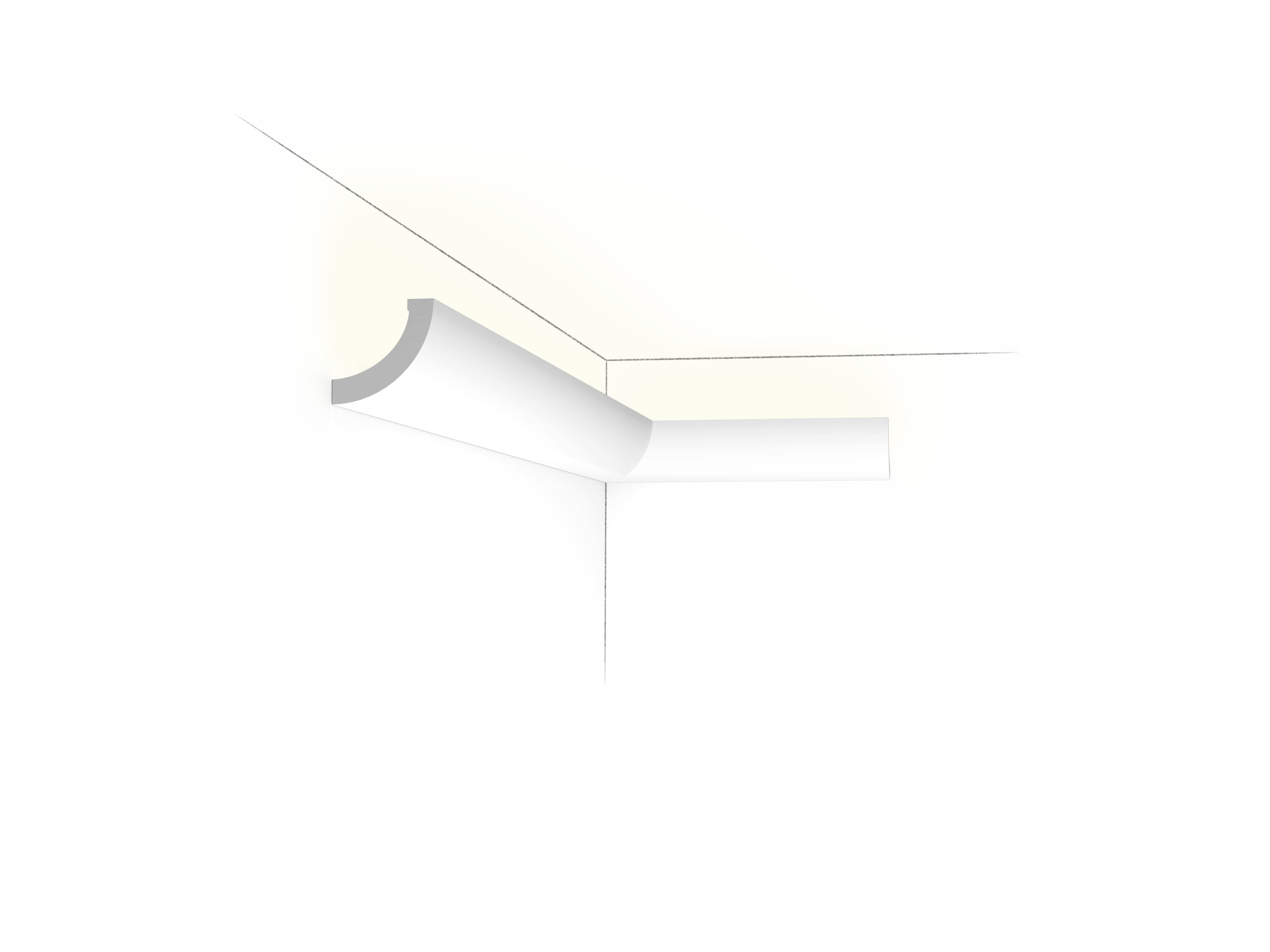 C362 Corniche plafond pour éclairage indirect Orac Decor - 5x5x200cm (h x p x L) - moulure décorative polyuréthane