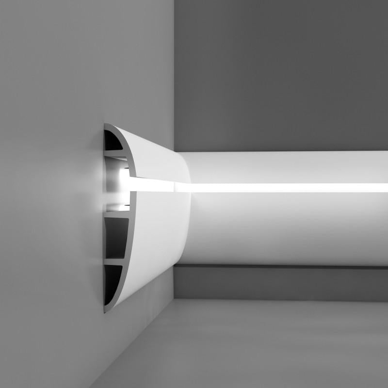 C374 Corniche Eclairage Indirect Polyuréthane Orac Decor Luxxus Ulf Moritz - 18 x 5cm (h x p)