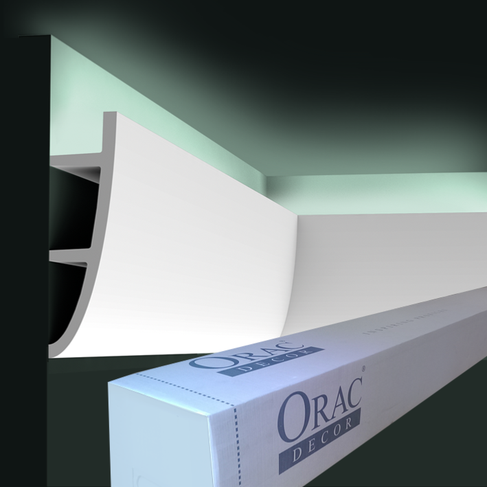 C374 Corniche Eclairage Indirect Polyuréthane Orac Decor Luxxus Ulf Moritz - 18 x 5cm (h x p)