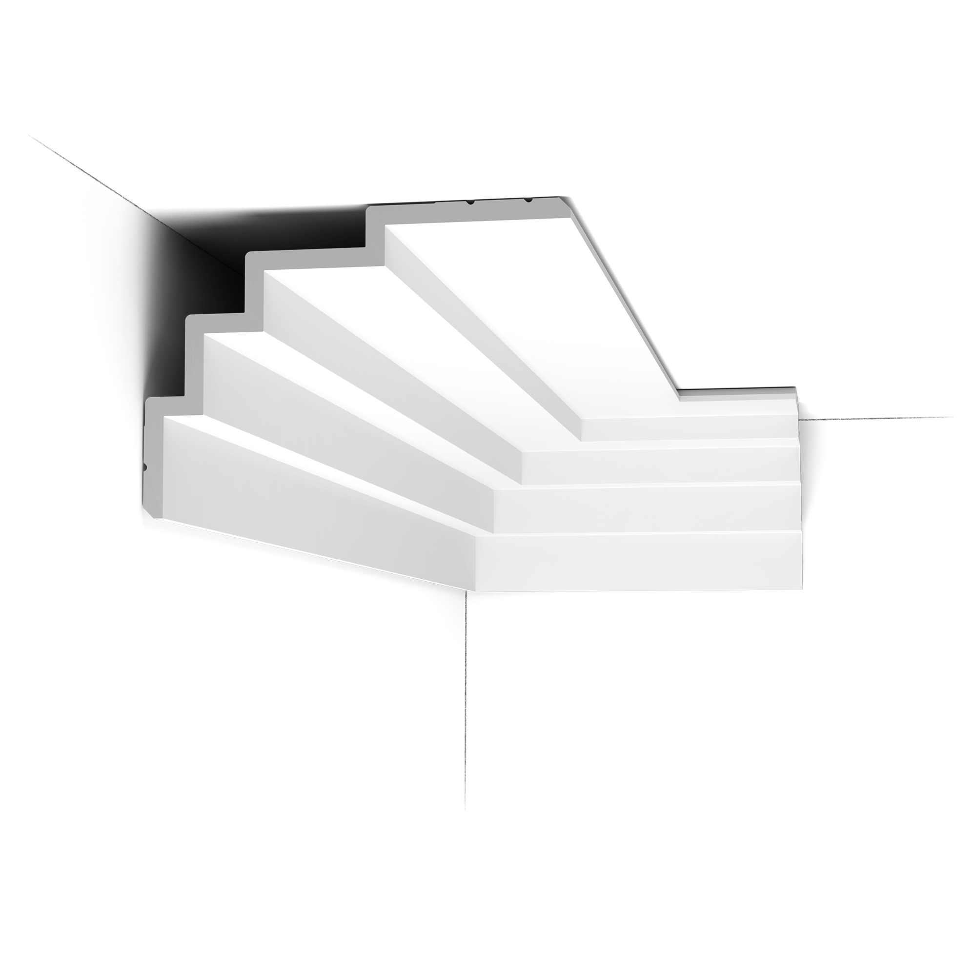 corniche cache rideau moderne design escalier