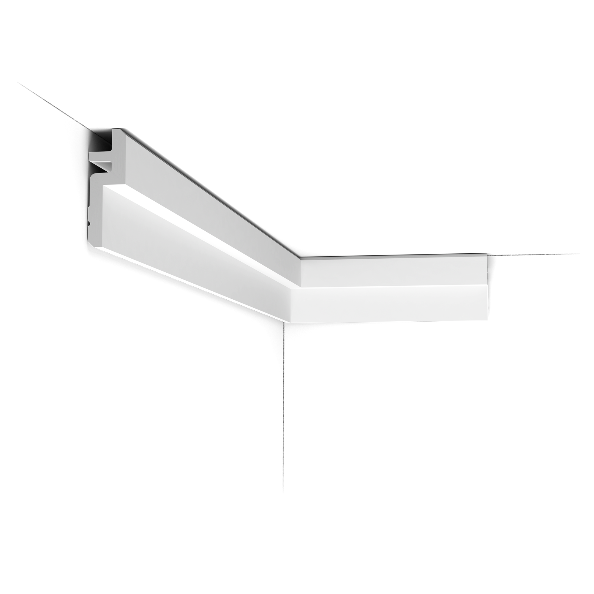 C395 STEPS Corniche pour éclairage indirect et cache tringle à rideau Orac Decor -15,5x3,1x200cm (h x p x L) - moulure décorative polyuréthane