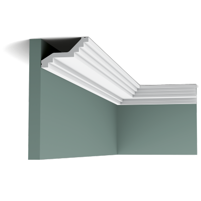 C400 Corniche plafond polyuréthane Orac Decor Luxxus - 6x10x200cm (h x p x L) - moulure décorative