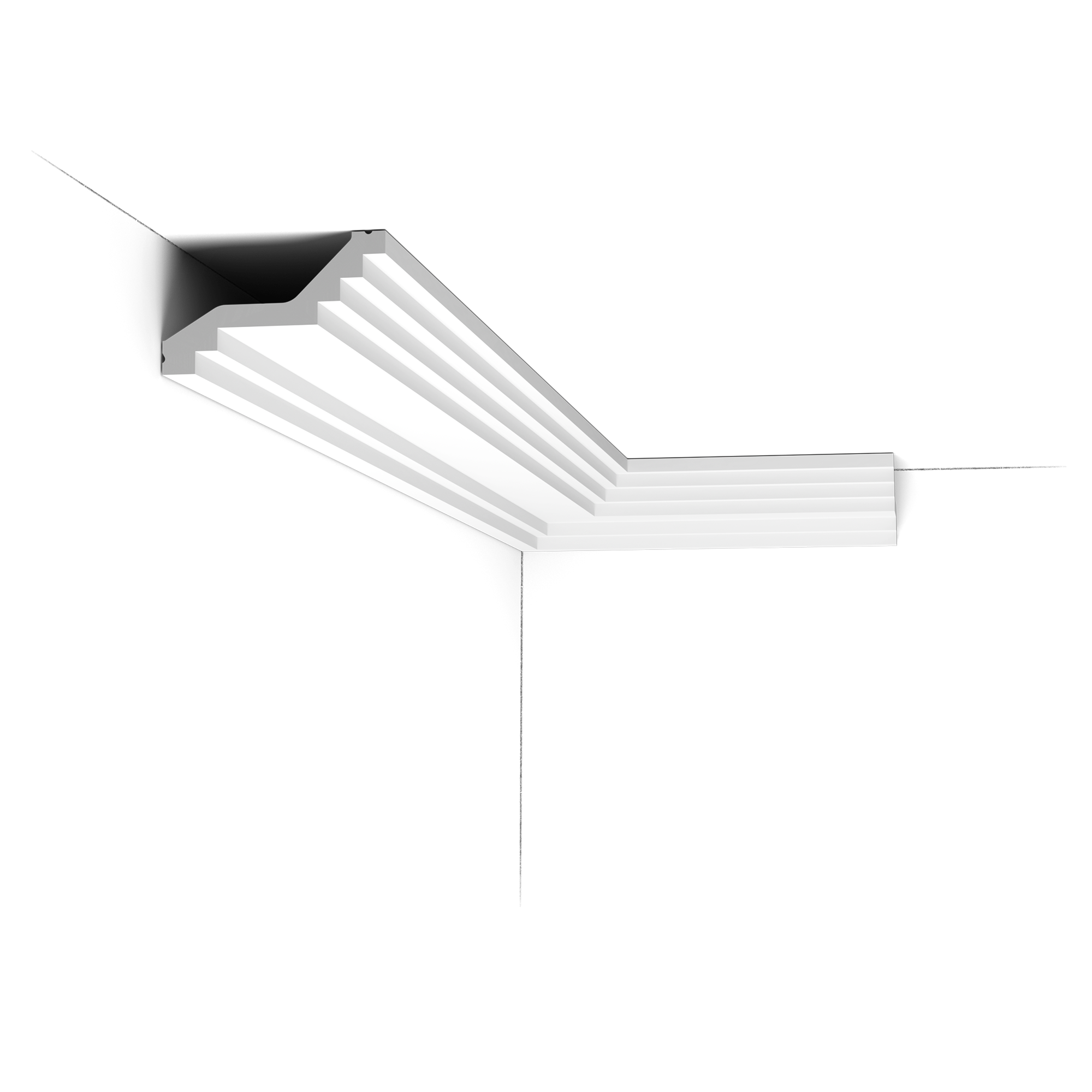 C400 Corniche plafond polyuréthane Orac Decor Luxxus - 6x10x200cm (h x p x L) - moulure décorative