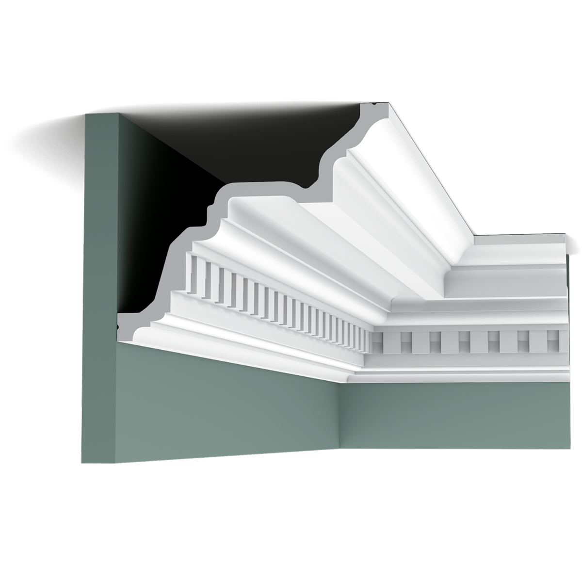 C422 Corniche plafond polyuréthane Orac Decor Luxxus - 17x19,5x200cm (h x p x L) moulure décorative