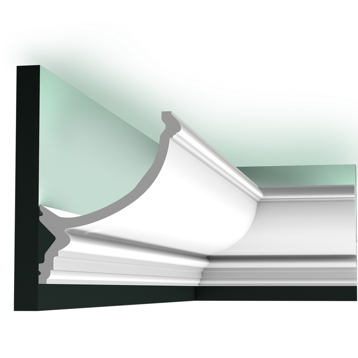 C900 Corniche plafond pour éclairage indirect Orac Decor - 17x14,5x200cm (h x p x L) - moulure décorative polyuréthane